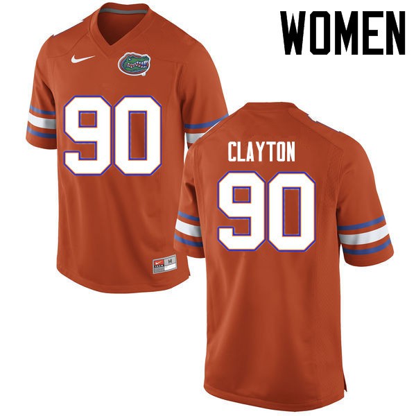 Florida Gators Women #90 Antonneous Clayton College Football Jerseys Orange
